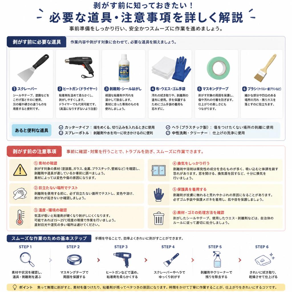 窓ガラスフィルムを剥がすための準備