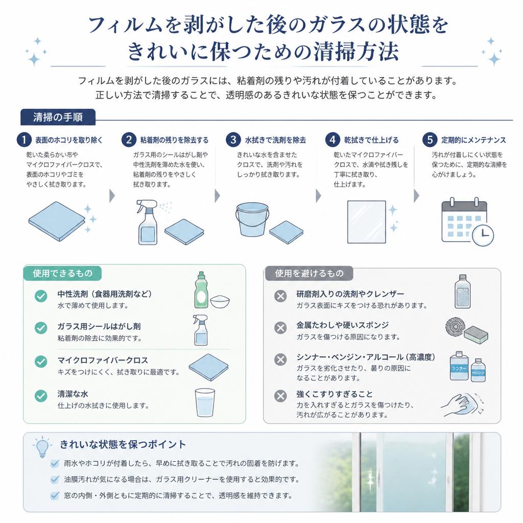 剥がした後のケアと清掃